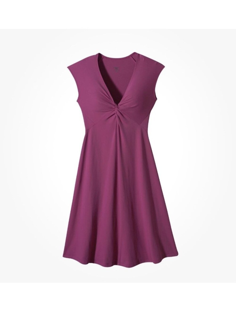 Patagonia Active Performance Fit & Flare Magenta V-Neck Sleeveless Dress Size S
